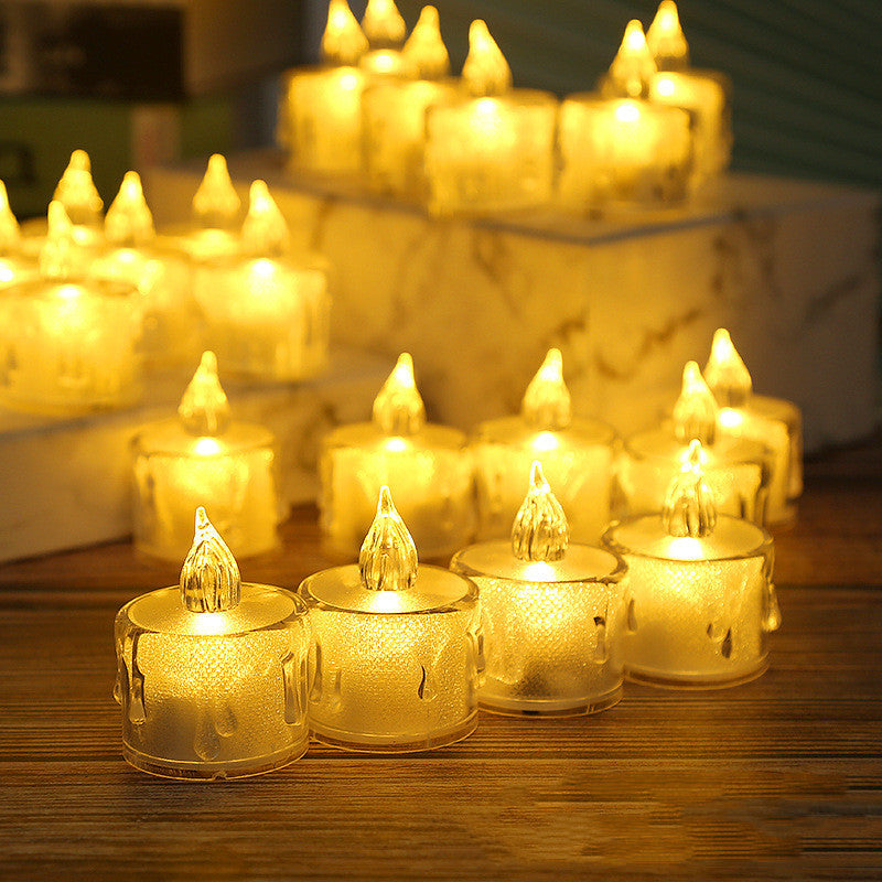 Bougies électroniques à Led, cire de thé éclairée, lampe de décoration pour la maison