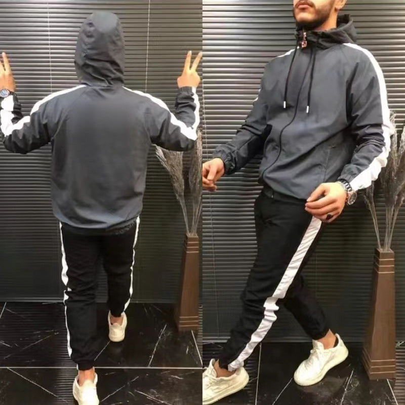 Costume de sport pour jeunes à manches longues pour hommes