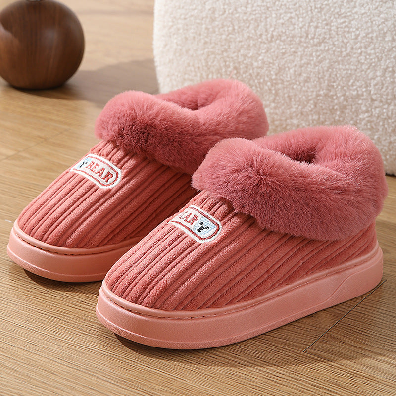 Unisex Winter Plush House Slippers - Indoor/Outdoor