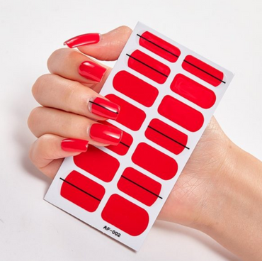 Full Coverage Nail Stickers - 40+ Designs - 24 Month Shelf Life - Nail Polish Glue Included - XAF01-XAF40 Collection