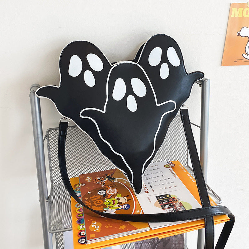 3D Ghost Phone Purse - Cute Halloween Crossbody Bag with Cartoon Character Design