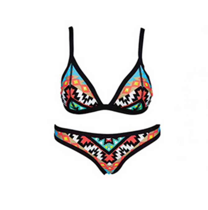 Brazilian Bikini Swimsuit for Women - Geometric Design