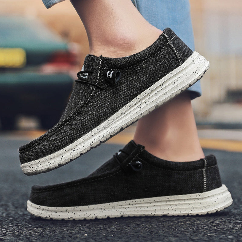 Män Loafers Mode Canvas Skor