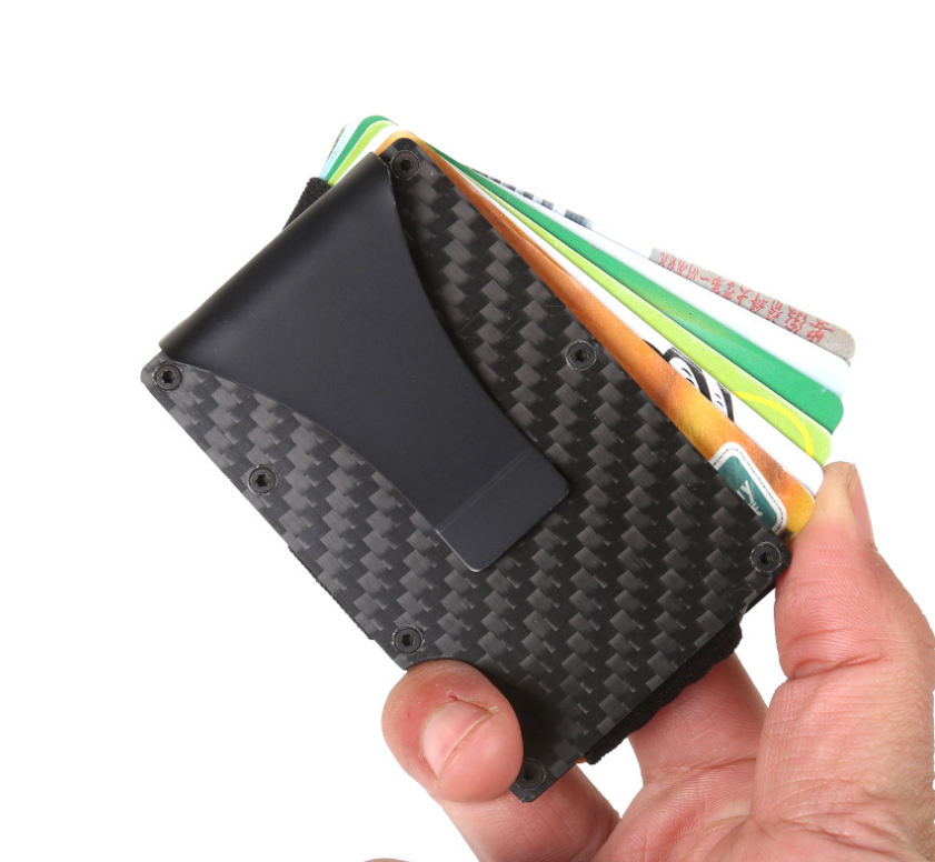Paquet de cartes antimagnétiques RFID en fibre de carbone, carte bancaire en aluminium, carte de crédit, porte-cartes de visite, portefeuille en métal européen et américain