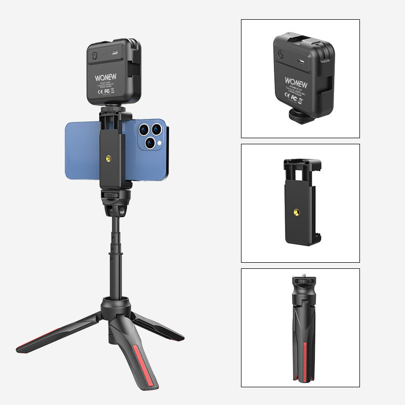 Mobile Phone Live Selfie Stick Fill Light Tripod - Complete Kit