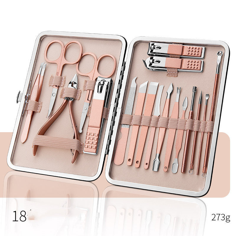 Professional Stainless Steel Grooming Set - 7-20 Pieces Heat Treatment | Multiple Colors Leather Case