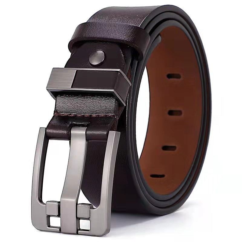 Men's Retro Oversized Wide Needle Buckle Belt - Bold Statement