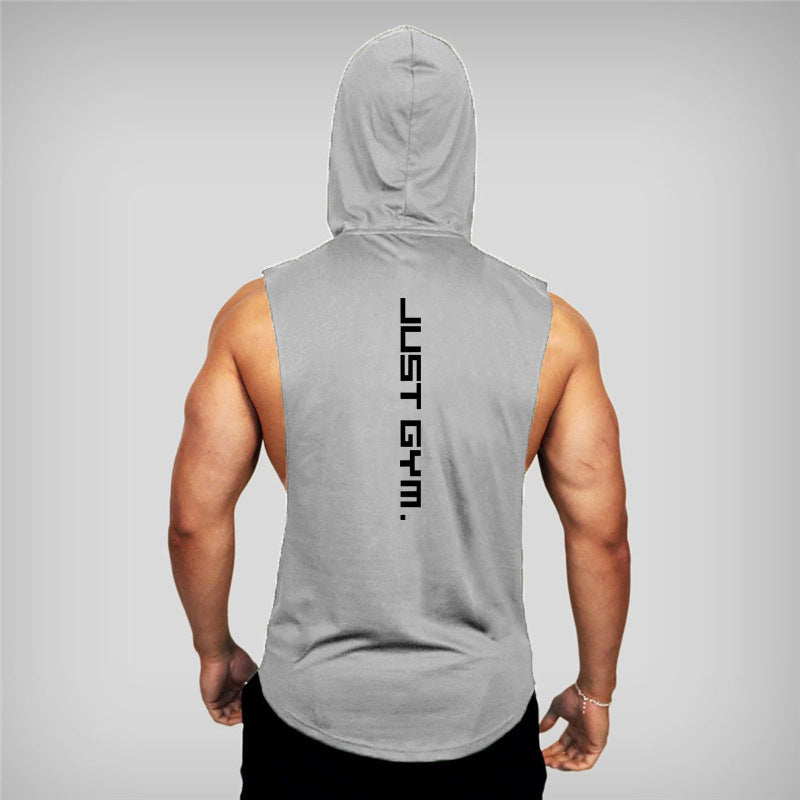 Gilet de fitness pour hommes, vêtements amples à capuche