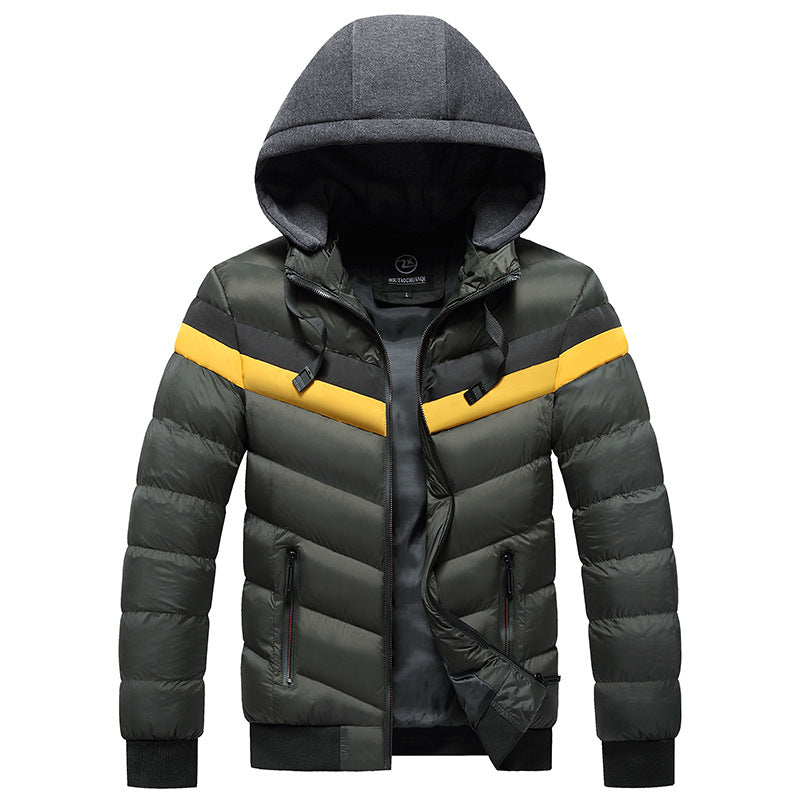 Män Vinter Casual Plus Size Huvjacka