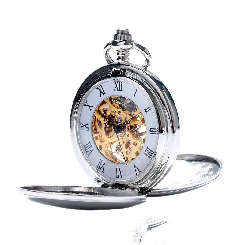 Double Open Cover Classic Simple Retro Pocket Watch For Men And Women - Timeless Sophisticated Nostalgic Elegant Unisex