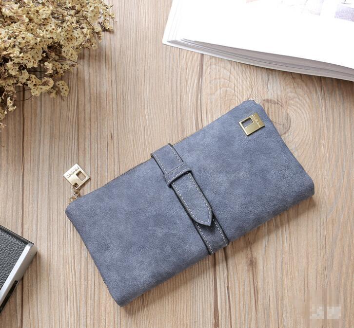 Leather Zipper Long Women's Wallet