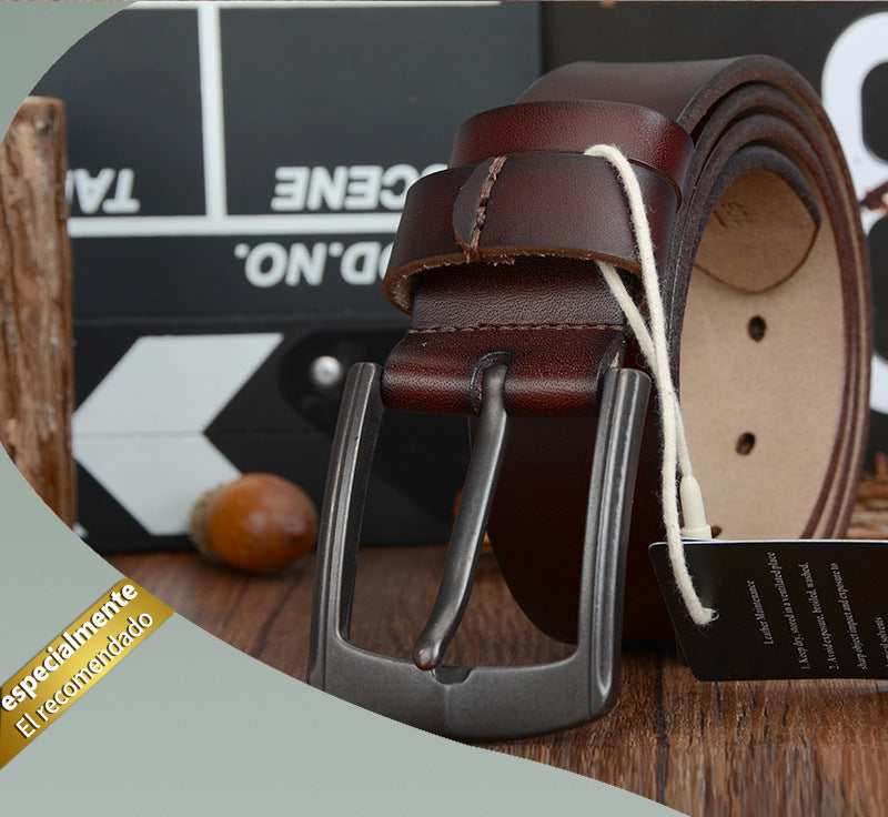 Dynamic Buckle Leather Belt - Kinetic Energy