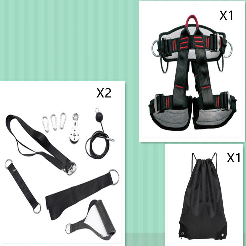 Professional Home Fitness Rally System - Complete 6-Piece Accessory Kit (Wire Rope 1.4M-2.5M)