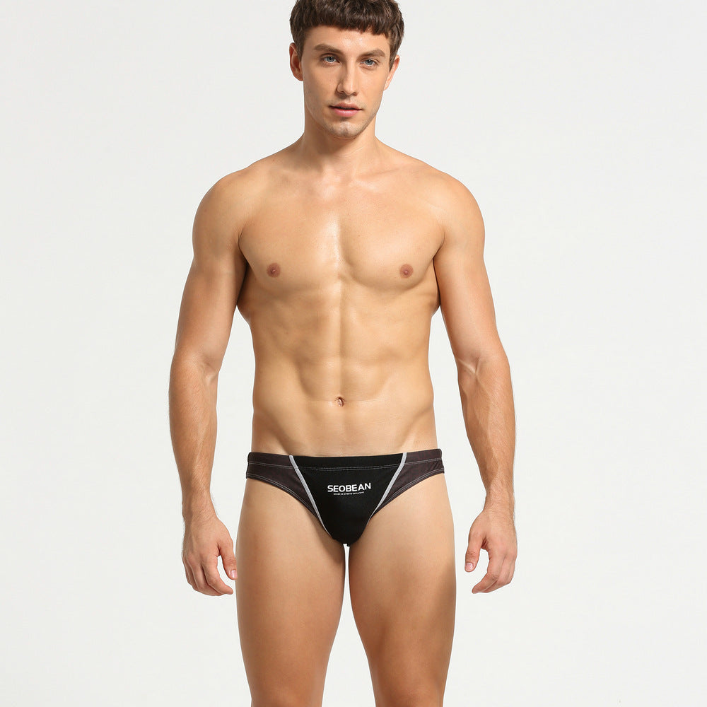Color Matching Men Swimming Briefs