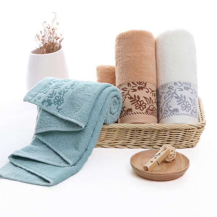 Serviette absorbante jacquard 32 épaisseurs en coton fleur de glycine