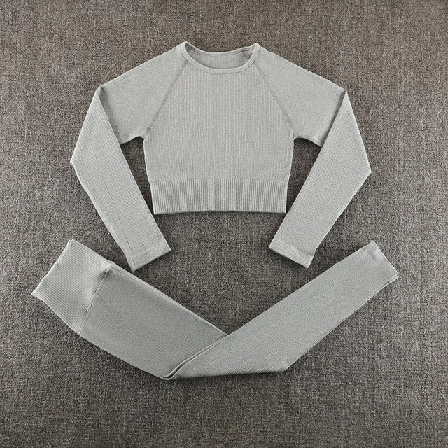 Ensemble de yoga sans couture, vêtements de sport, vêtements de sport, vêtements d'entraînement