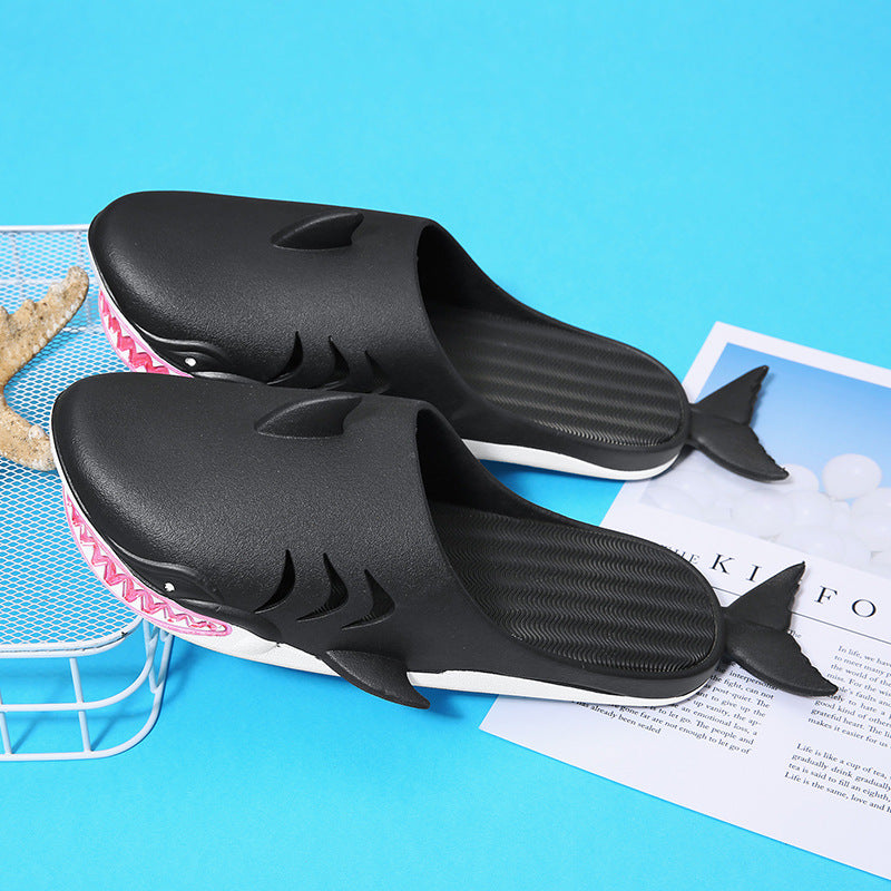 Shark Tofflor Strandskor Hem Platt Tofflor Dam Herr