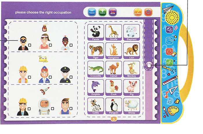 Anglais doigt point lecture enfants éducation précoce Puzzle apprentissage