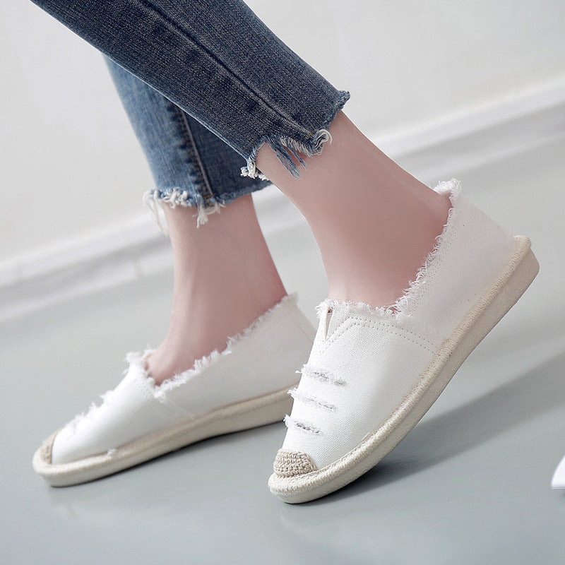 Korean Fisherman Lazy Shoes - Canvas Slip-On - Relaxed Collection