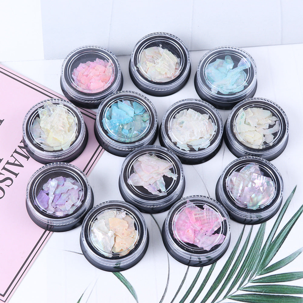 Japanese Style Nail Shell Slices - 3D Decoration Brighter Cleaning | DIY Salon Accessories