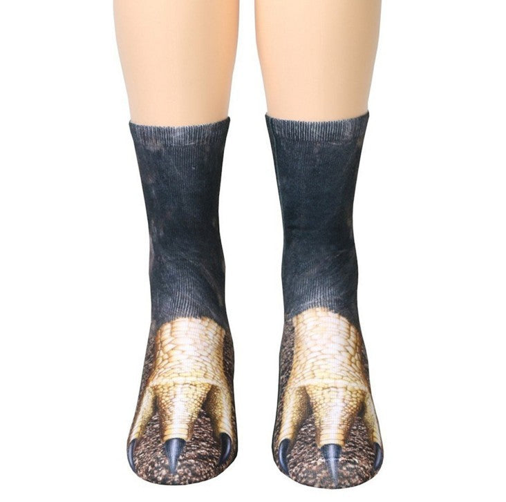 Chaussettes patte d'animal 3D chaussettes griffes de chat mignonnes chaussettes longues unisexes