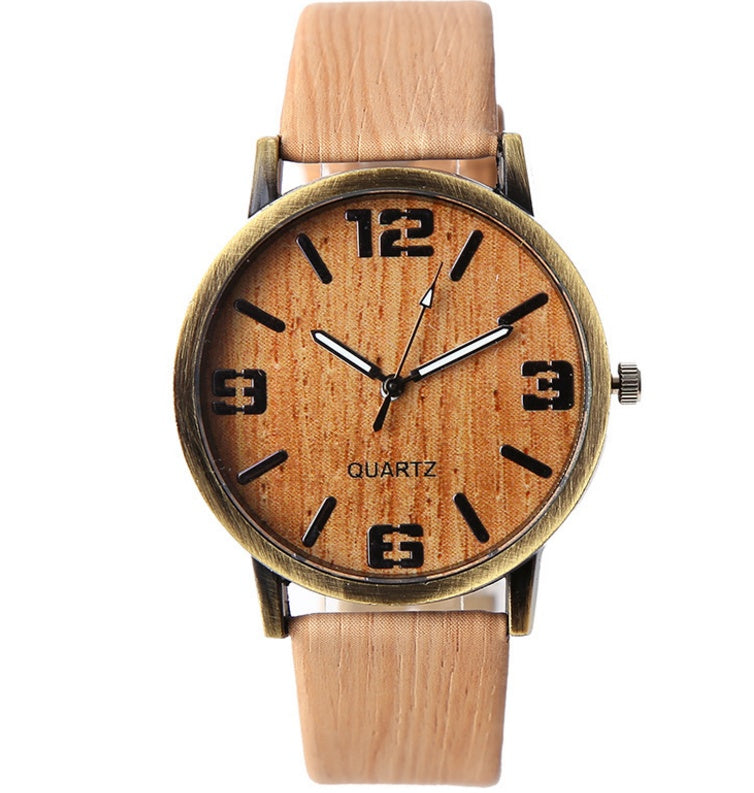 Wood Grain Style Wrist Watch - Elegant Accurate Perfect Luxurious Durable Classic Timeless Must-Have