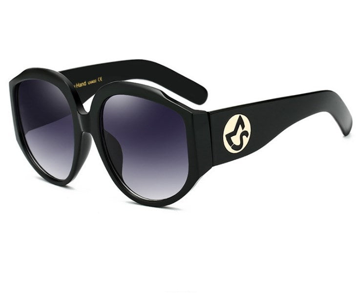 Nouveauté surdimensionné femmes lunettes de soleil rondes mode dames montures Olive lunettes
