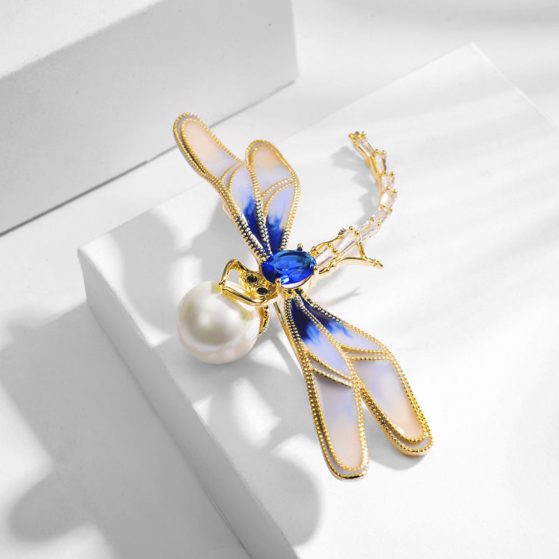Dripping Dragonfly Brooch - Elegant Accessory for Women