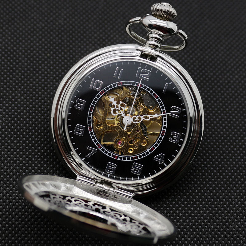 Round Flip Pocket Watch - Classic Elegant Modern Functional Sleek Sophisticated Timeless Portable Precision