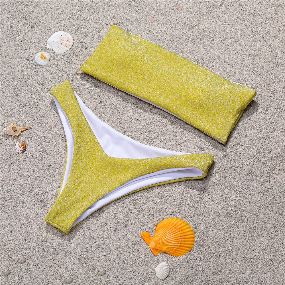Professional Tube Top Bikini - Polyester Construction (82% Content, High-Quality Materials, Flattering Fit, Summer Essential)