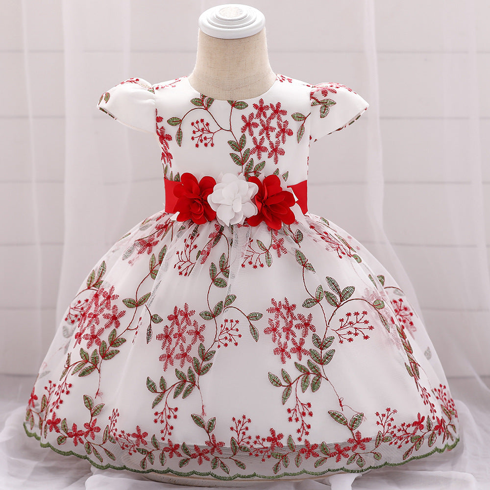 Summer Children's Clothing - New Baby Birthday Party Wedding Dress Skirt Girls Fluffy Dress