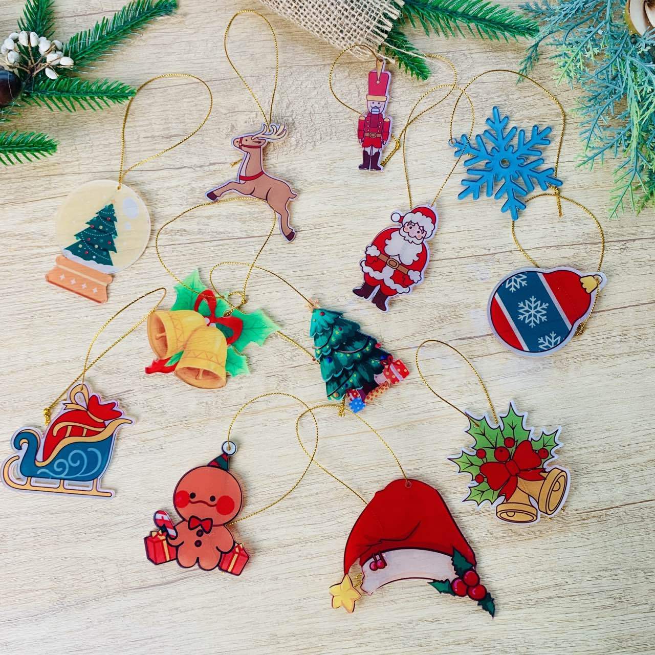 Pendentif de voiture de décoration de noël, ornement suspendu, décoration de maison, pendentif de décoration intérieure