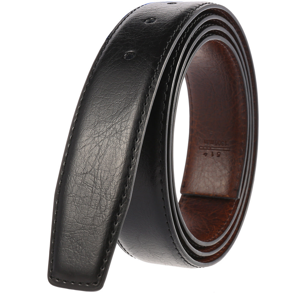 Men's Belt Strips Two-Layer Cowhide - Reinforced Protection