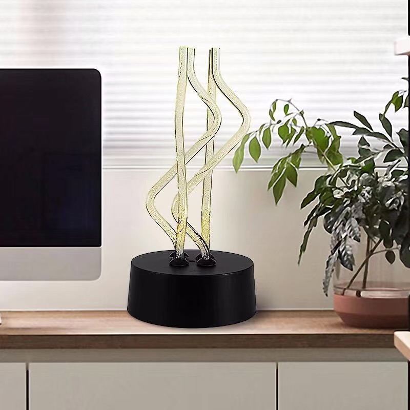 Creative USB Acrylic Table Lamp 7 Colors Change Atmosphere Night Lights LED Decoration Nightclub Lights Bedroom Decor