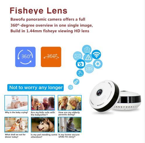 Cobell 960P Wifi IP Camera Home Security Wireless 360 Degree Panoramic CCTV Camera Night Vision Fisheye Lens VR Cameras