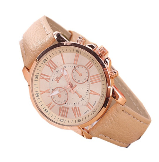 Three Eye Watches Retro GENEVA Geneva Students Couples Watches Men's Belts Quartz Trends Watches - Stylish Functional Reliable Trendy Timeless Modern