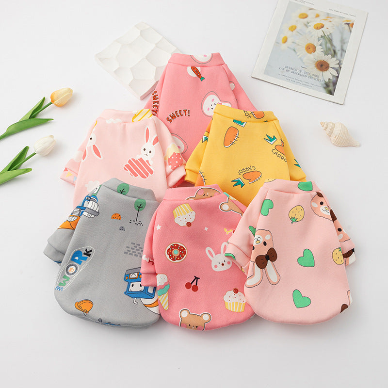 Pull à motif de chien pour vêtements pour animaux de compagnie