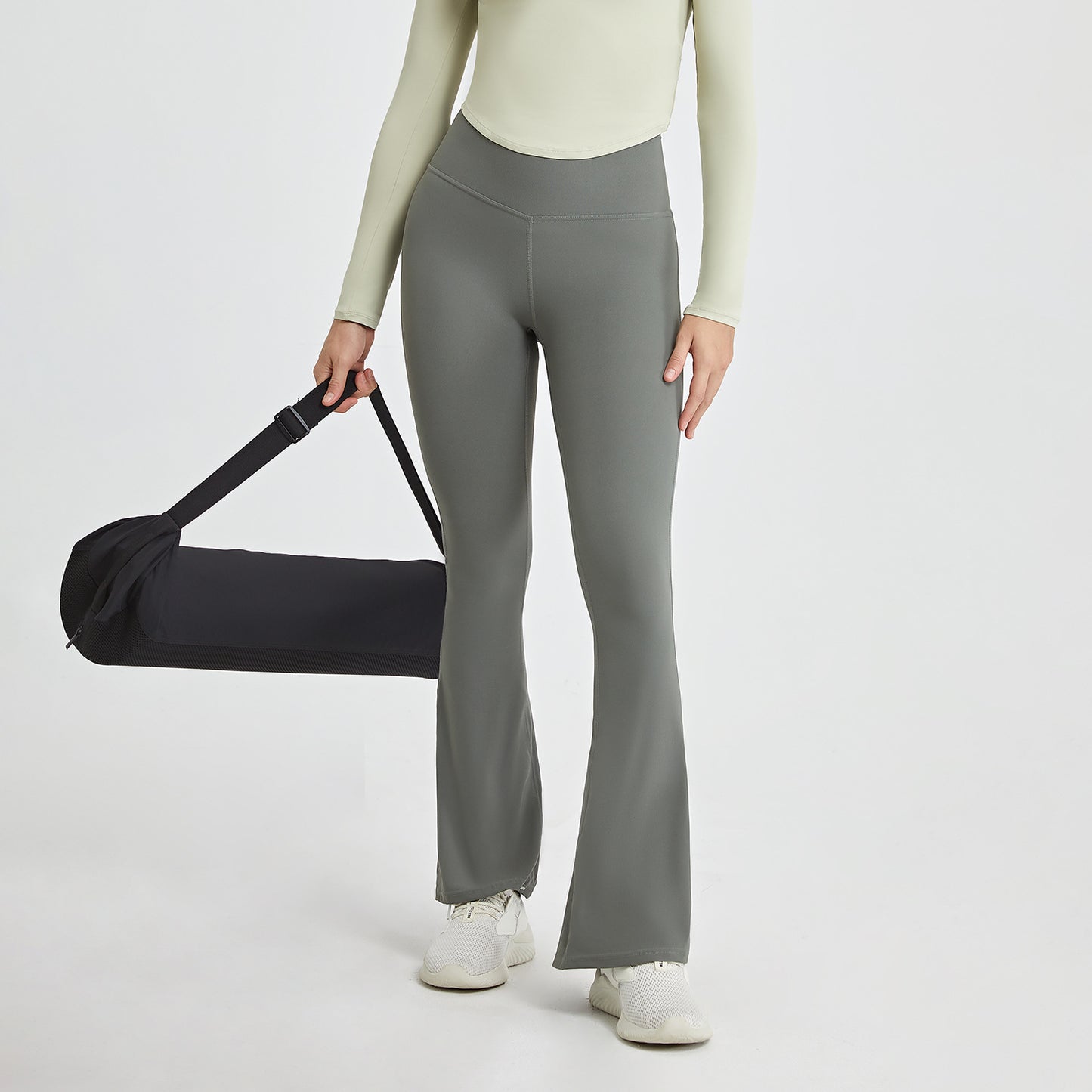 Nude Feel Stretch Yoga Bell-bottom byxor