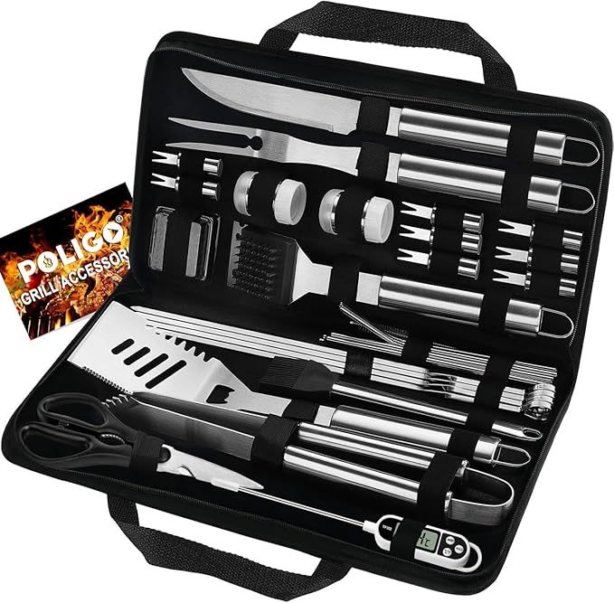Holiday BBQ Grill Accessories - Stainless Steel Tools Set