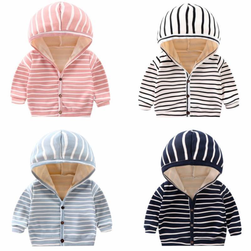 Pull à capuche pour enfants et veste cardigan rembourrée en velours