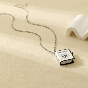 Stainless Steel Necklaces For Men Women Cross Bible Verses Pendant Christian Jesus Baptism Gifts Fashion Jewelry