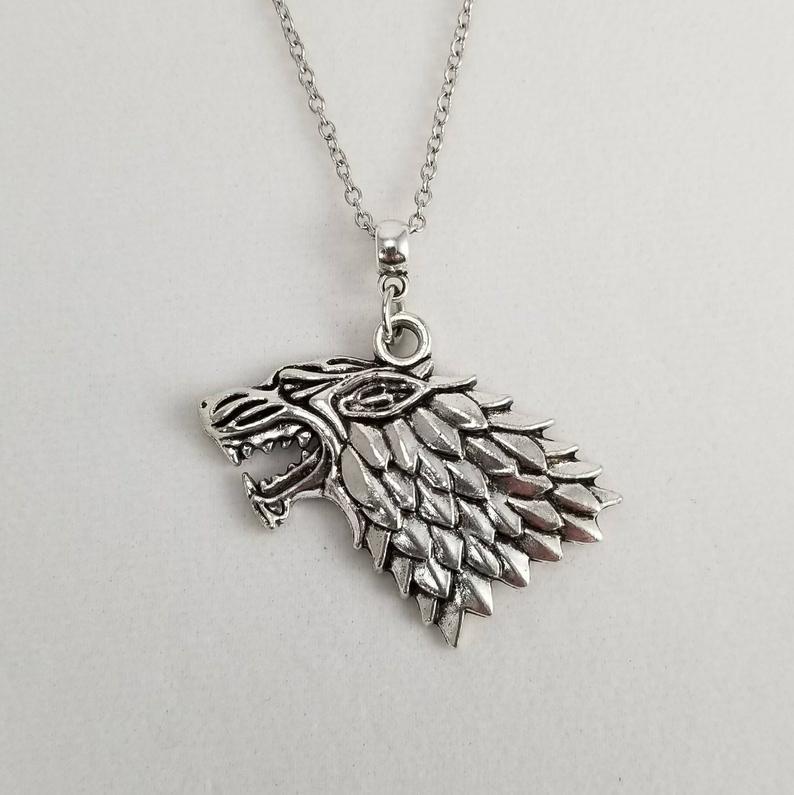 Wolf Head Necklace For Men Stylish Pendant