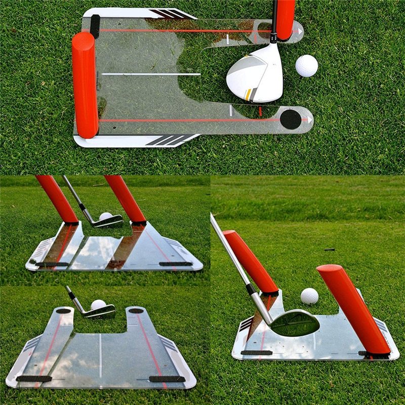 Miroir d'entraînement au putting, dispositif d'entraînement au putting, accessoires, fournitures