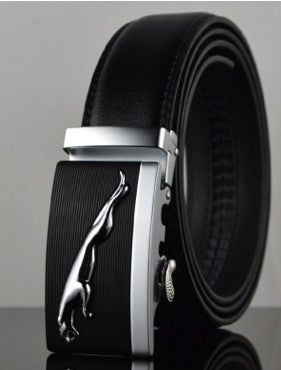 Men's Automatic Buckle Leather Belts - Effortless Sophistication