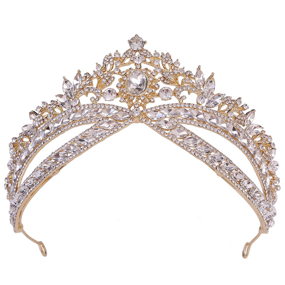 Bröllop Crown Huvudbonad Bröllopsbröllop Rhinestone Bröllop Style Crown Accessoarer