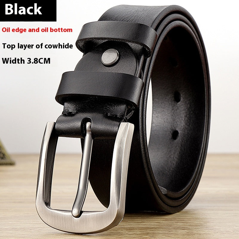 Men's First Layer Cow Leather Belt - Pure Authenticity