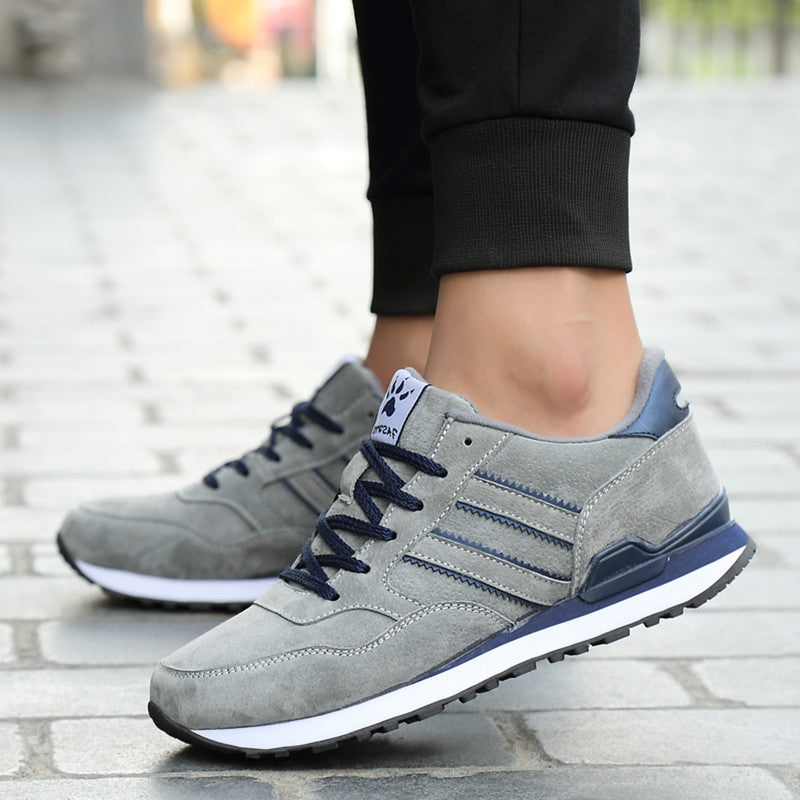Läder sneakers män casual skor studenter
