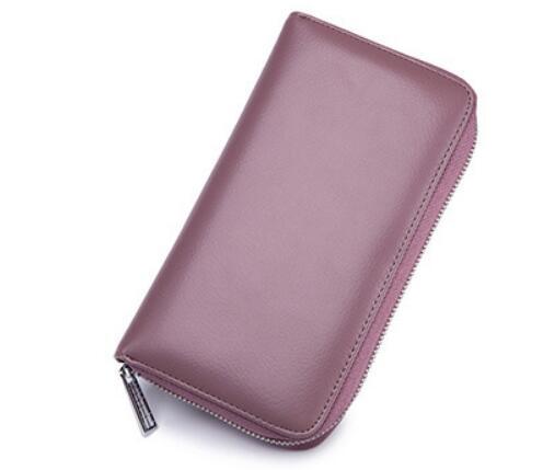 Portefeuille Rfid en cuir véritable de vache pour hommes, nombreux départements, 36 fentes, porte-carte, poche pour téléphone portable, pochette longue