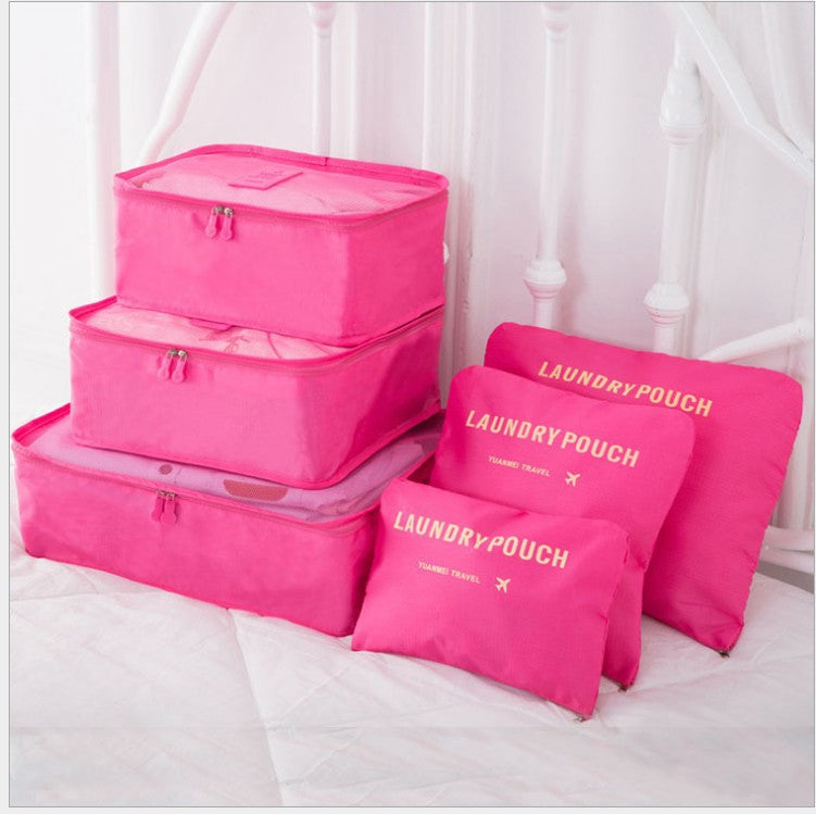 6 ST Reseförvaringsväska Set för Clothes Tidy Organizer