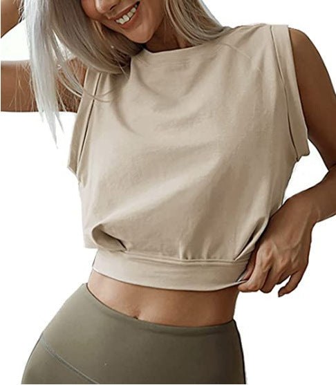 Sizzling Summer Crop Top - Navel-Exposed Sweatshirt for Women